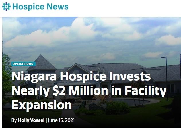 Hospice House Expansion Featured in Hospice News